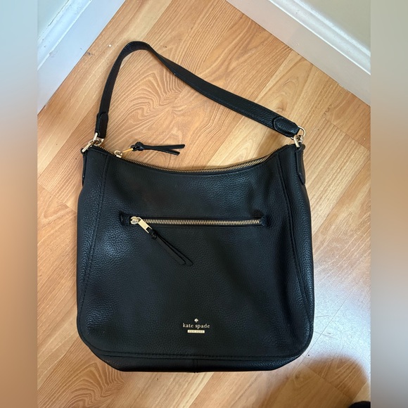 Kate Spade New York Jackson Street Quincy black pebbled leather hobo bag - Picture 3 of 8